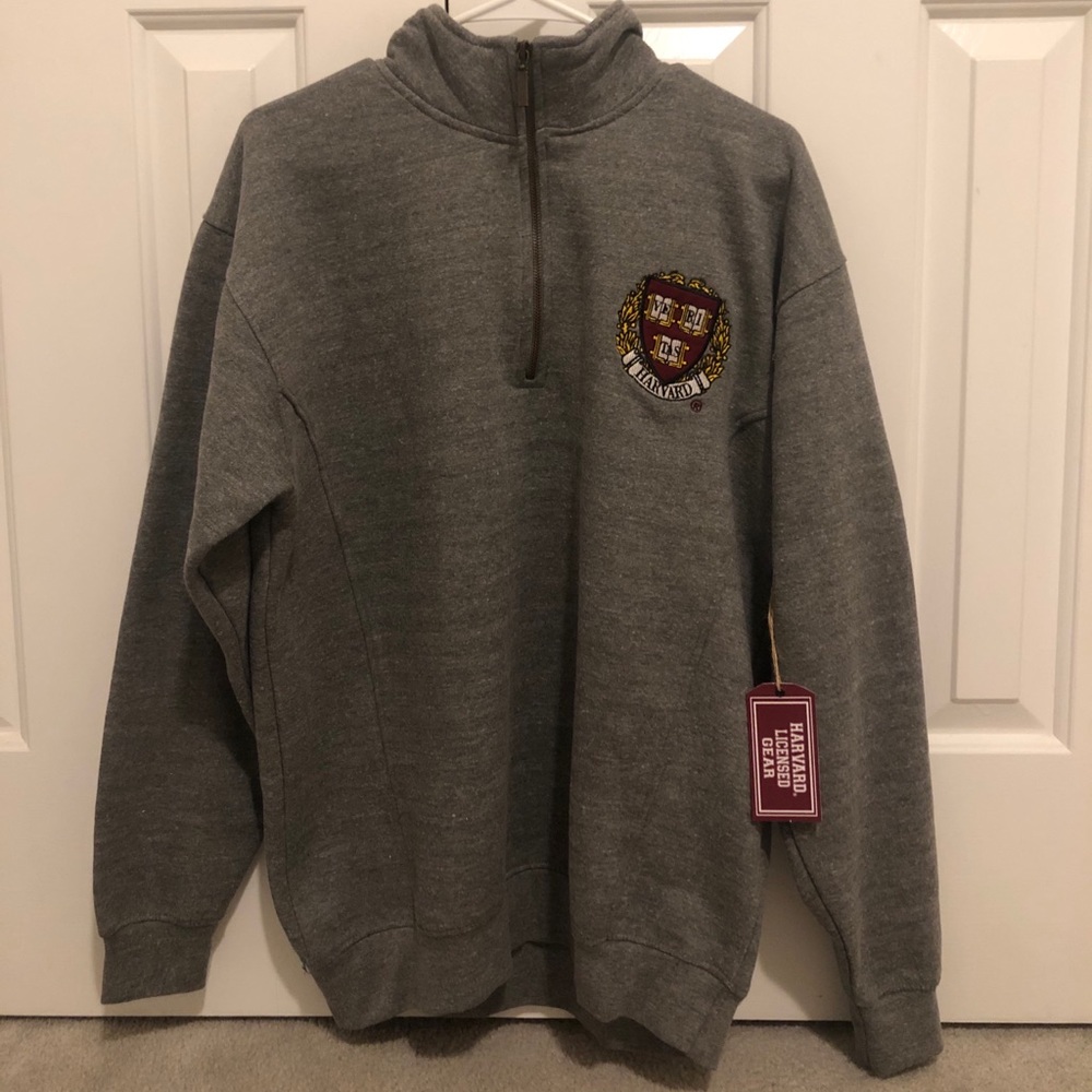 Harvard University Gray Quarter Zip